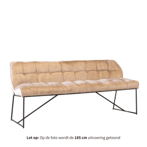 Eetkamerbank Janna taupe velvet 220 cm