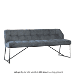 Eetkamerbank Jelle antraciet polyester 220 cm