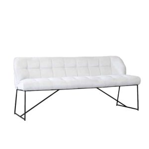Eetkamerbank Jelle off white polyester 185 cm