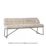 Eetkamerbank Jelle taupe polyester 155 cm