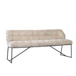 Eetkamerbank Jelle taupe polyester 185 cm