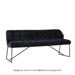 Eetkamerbank Jelle zwart polyester 155 cm