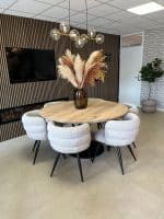 Eikenhouten ronde tafel Jamie